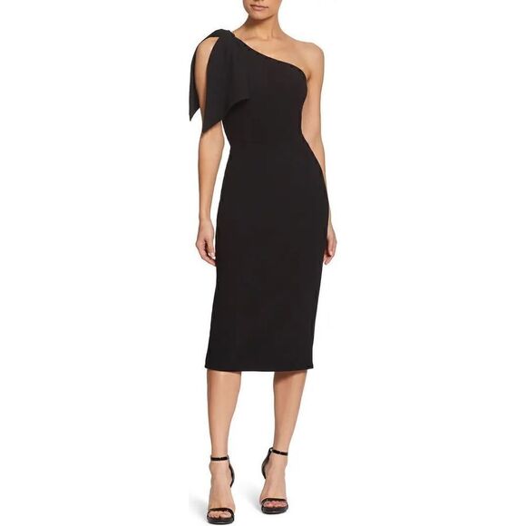 Dress the Population Tiffany One Shoulder MIDI Dress - Picture 1 of 9